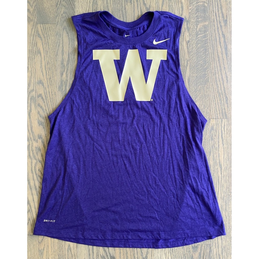 Washington Huskies Nike Dri Fit Athletic Tank Top Women Size Large Purple
